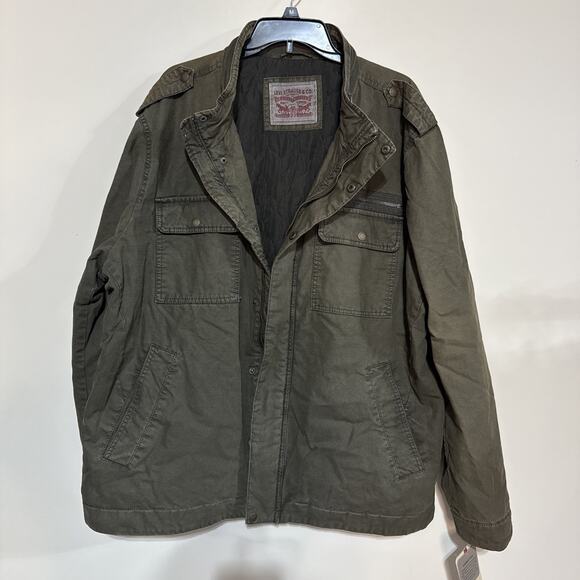 LEVI'S Mens Military Jacket Olive Green Size XXL NWT FLAWED - Picture 16 of 16